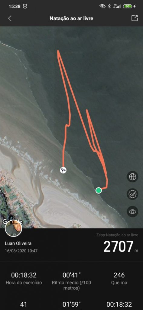 Smartwatch kitesurf