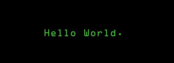 Imagem com o texto Hello World