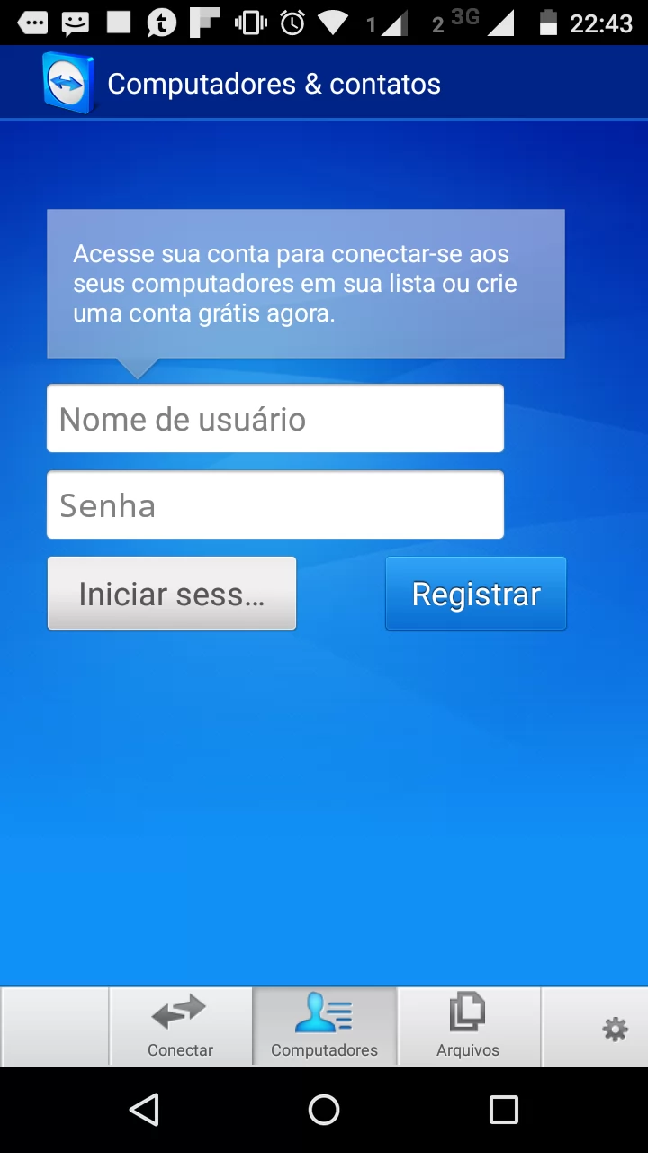 TELA LOGIN ACESSO REMOTO L TECNOLOGIA